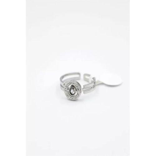 6'lı Yuvarlak Taşlı Yüzük - Gümüş