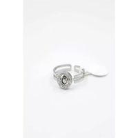 6'lı Yuvarlak Taşlı Yüzük - Gümüş