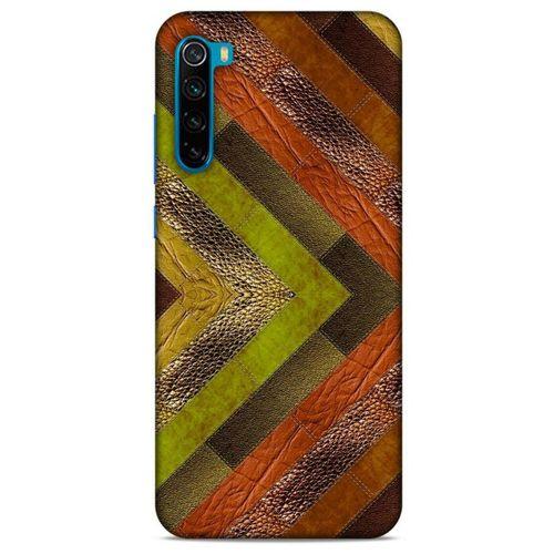 Xiaomi Redmi Note 8T Kılıf Patchwork (10) Full Koruma Kılıfı Yeşil Turuncu