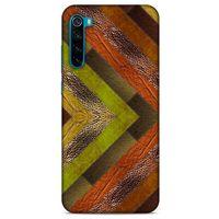 Xiaomi Redmi Note 8T Kılıf Patchwork (10) Full Koruma Kılıfı Yeşil Turuncu