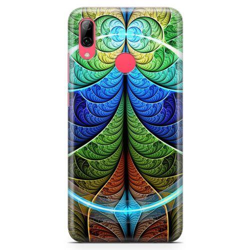 Huawei Y7 Prime 2019 Kılıf Fraktal Rofle Arka Kapak Koruma Desenli Full Koruyucu