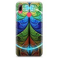 Huawei Y7 Prime 2019 Kılıf Fraktal Rofle Arka Kapak Koruma Desenli Full Koruyucu