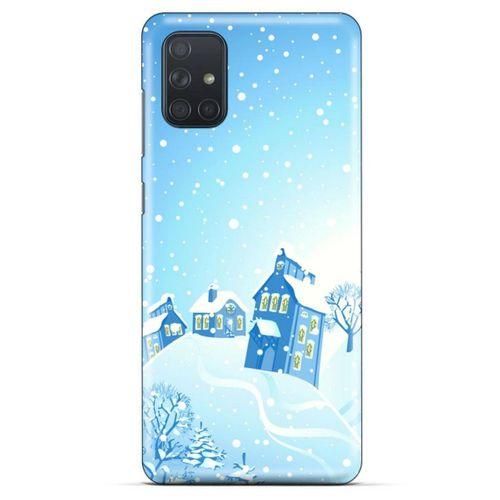 Samsung Galaxy M51 Kılıf Snowix (24) Darbe Emici Kılıf Beyaz Mavi