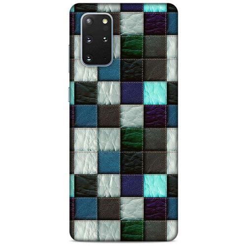 Samsung Galaxy S20 Plus Kılıf Patchwork (46) Core Armor Kılıf Gri Cam Göbeği