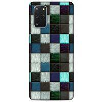 Samsung Galaxy S20 Plus Kılıf Patchwork (46) Core Armor Kılıf Gri Cam Göbeği