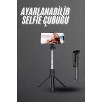 Selfie Çubuğu Tripod Bluetooth Kumandalı Selfie Çubuğu Telefon Tutucu