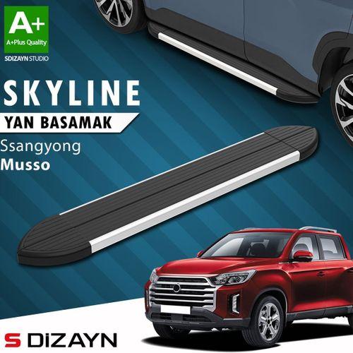 S-Dizayn Ssangyong Musso Skyline Aluminyum Yan Basamak 203 Cm 2018 Üzeri A+ Kalite