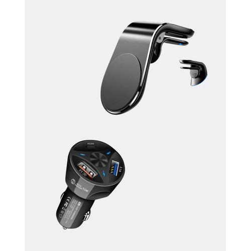 Manyetik Araç Telefon Tutucu Ve Hızlı Şarj Adaptörü 2’li Set