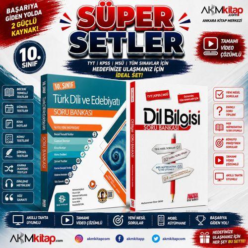 Bilgi Sarmal 10. Sınıf Türk Dili ve Edebiyatı ve AKM Kitap Dil Bilgisi Soru Bankası Seti 2 Kitap