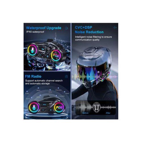 Y13 Motor Kask Kulaklık Rgb Modlu Radyolu Motosiklet Kulaklık 5.3 Bluetooth Intercom