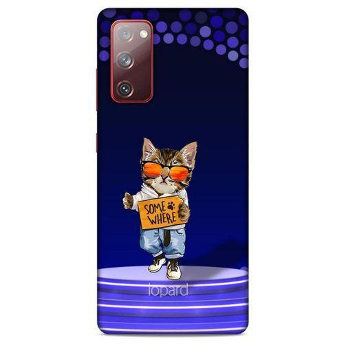 Samsung Galaxy S20 Fe Kılıf FunnyMaX (42) Rugged Armor Kılıf Kedili Mor