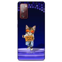 Samsung Galaxy S20 Fe Kılıf FunnyMaX (42) Rugged Armor Kılıf Kedili Mor