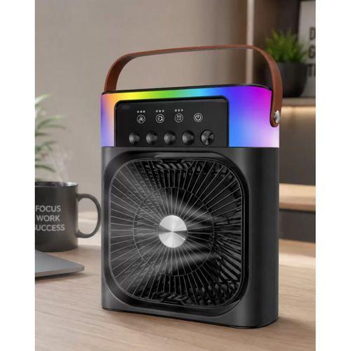 Taşınabilir Sprey Fan Rgb Işıklı Mini Klima Soğutucu Nemlendirici Usb Şarjlı