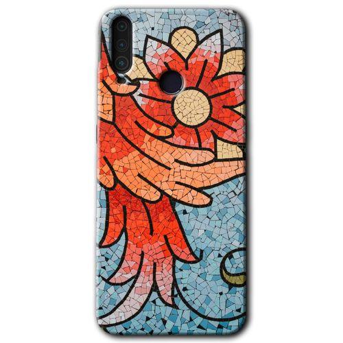 General Mobile GM 10 HD Baskılı Kılıf + 9D Tam Ekran Koruyucu - Mozaik Çiçek