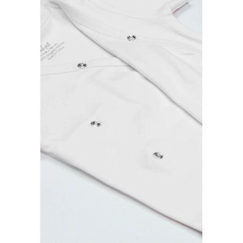 Bistyle Organik Natural Basic Style Kruvaze Uzun Kol Body Bs17102 Beyaz