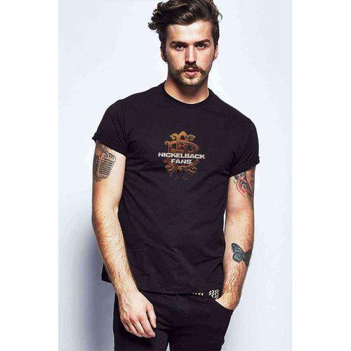 Nickelback Fans Baskılı Siyah Erkek Tshirt