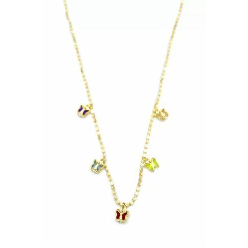 Ezme Zincir Charm Kolye - Altın