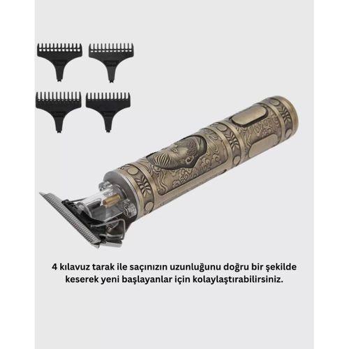 Kompakt Tasarımlı, Güçlü Motorlu Saç Sakal Kesme Makinesi Ve 4 Kılavuz Tarak