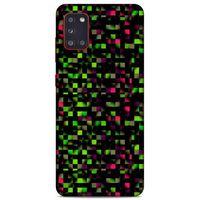 Lopard Samsung Galaxy A31 Uyumlu Kılıf PiXel (25) Antişok Kapak Yeşil Pembe