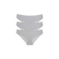 3 Adet Süper Eko Set Likralı Kadın Slip Külot Gri