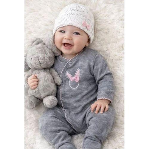 Sevimli Tavşan Desenli Kız Bebek 4’lü Tulum Seti
