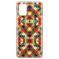 Samsung Galaxy A71 Kılıf Sarı Kırmızı Yeşil Boyut Arka Kapak Koruma Desenli Full Koruyucu
