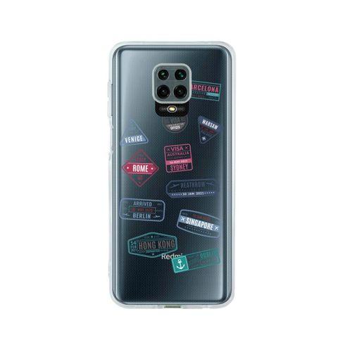 Redmi Note 9 Pro Seyehat Pulu Tasarımlı Premium Şeffaf Silikon Kılıf