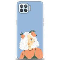 Oppo A73 Kılıf HD Baskılı Kılıf - Beyaz Saçlı Kız + Tam Ekran Koruyucu