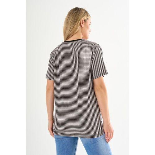 ALEXANDERGARDI V Yaka Çizgili T-shirt
