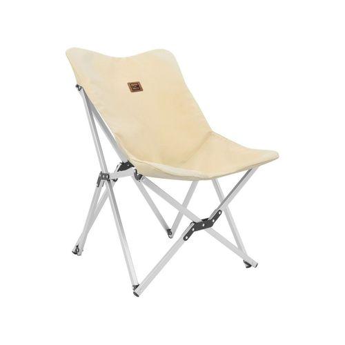 Box&Box Alüminyum Katlanabilir Kamp Sandalyesi, Piknik Sandalyesi, Taşıma Çantalı, Kumaş, Krem