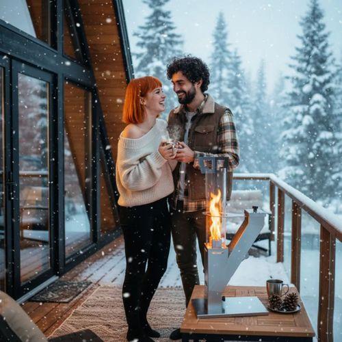 Kamp Ayısı® Mini Roket™ Camlı Pelet Sobası, Pürmüz ve Pelet Hediyeli