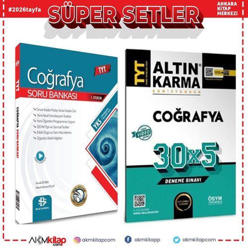 Bilgi Sarmal TYT Coğrafya Soru Bankası ve Altın Karma TYT Coğrafya Deneme Seti 2 Kitap