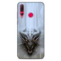 Huawei P Smart Z Kılıf Dragons (11) Tam Koruma Beyaz Ejderha