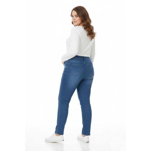 Kadın Bilek Jeans Pantolon Kemer Lastikli Düğmeli BGL-ST05057