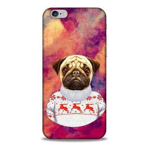Apple Iphone 6 Kılıf Köpek Kıyafetleri (6) Silikon Kılıf Pug Kazak
