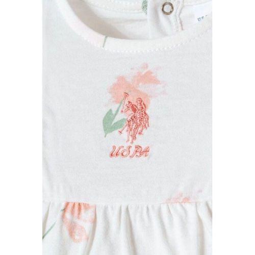 U.S.Polo U.S. Polo Elbise USB2985 Beyaz-Pudra