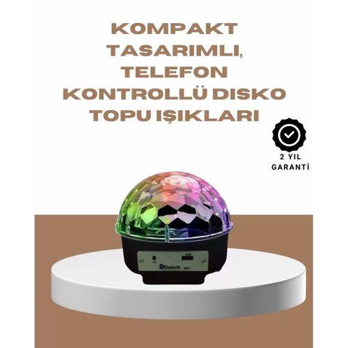 Taşınabilir Bluetooth Disko Topu Uzaktan Kumandalı Işık Efektleri
