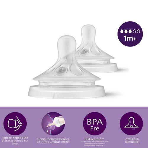 Philips Avent Philips Avent Doğal Tepkili Natural Response 2li Biberon Emziği 3No 1+ Ay