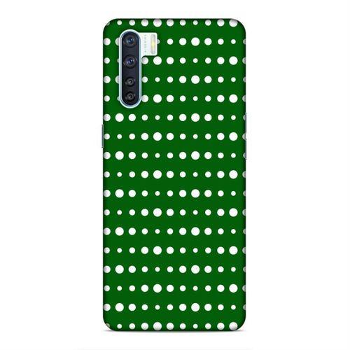 Oppo A91 Kılıf Yesil Puantiye Arka Kapak Silikon Koruma Full Koruyucu