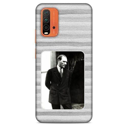 Lopard Xiaomi Redmi Note 9 4g Uyumlu Kılıf Atatürk (36) Glitter Kılıf