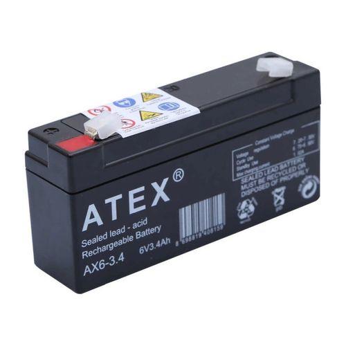 Atex Ax6-3 4 6v 3 4ah Yatay Akü