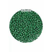 Koyu Yeşil Renk 4 mm Yaklaşık 660 adet / 60 gram Cam Boncuk Oya Yazma Bileklik ve Kolye