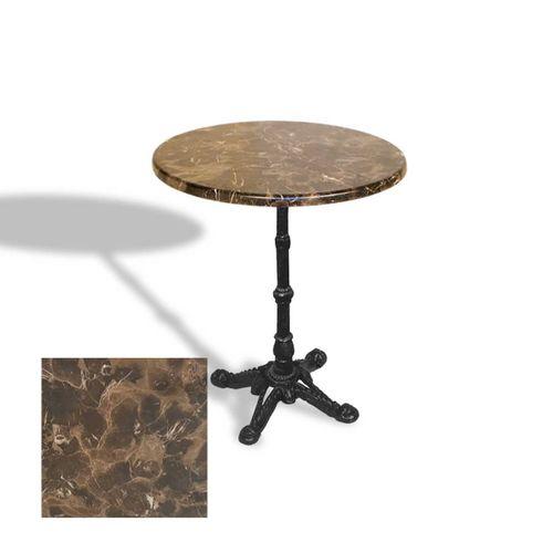 Dockers Çipa 1002 Döküm Ayak Yuvarlak Masa Çap 60cm - (Werzalit, Wermodin ve Allzalit Tabla) - Karacabey Mermer