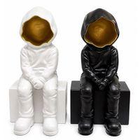 Dekoratif Polyester Oturan Astronot Biblosu Alk5302