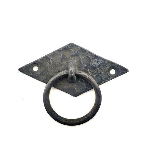 Antika Tarz Dekoratif Pirinç Yan Baklava Kapı Kulbu - 41x82 Mm, Oksit