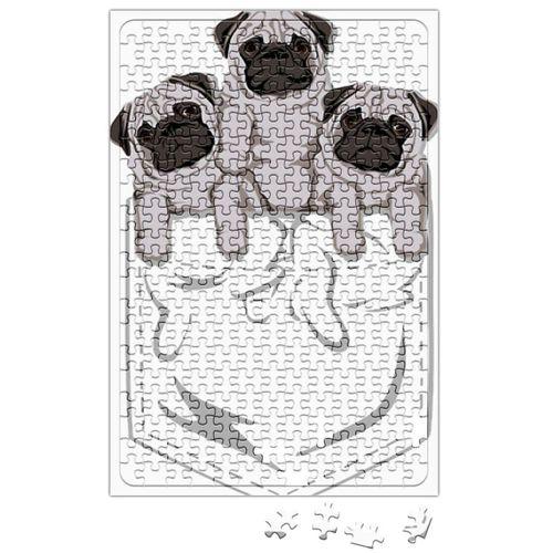 Cepte Pug Cepte Köpek Puzzle 240 Parça Yapboz