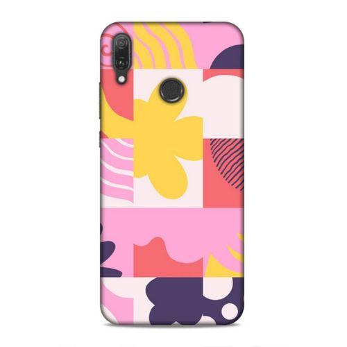 Huawei Y9 2019 Uyumlu Kılıf Insomnia (22) Tam Koruma Kılıfı Pembe Sarı