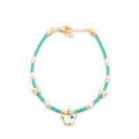 Kelebek Boncuk Bileklik - Açık Yeşil