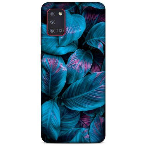 Samsung Galaxy A31 Uyumlu Kılıf Mavi Delisi (48) Bumper Kılıf Yaprak