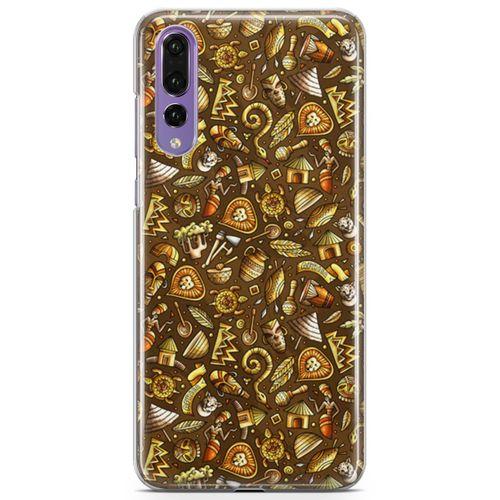Huawei P20 Pro Kılıf Maskeli Balo Doodle Arka Kapak Koruma Desenli Full Koruyucu